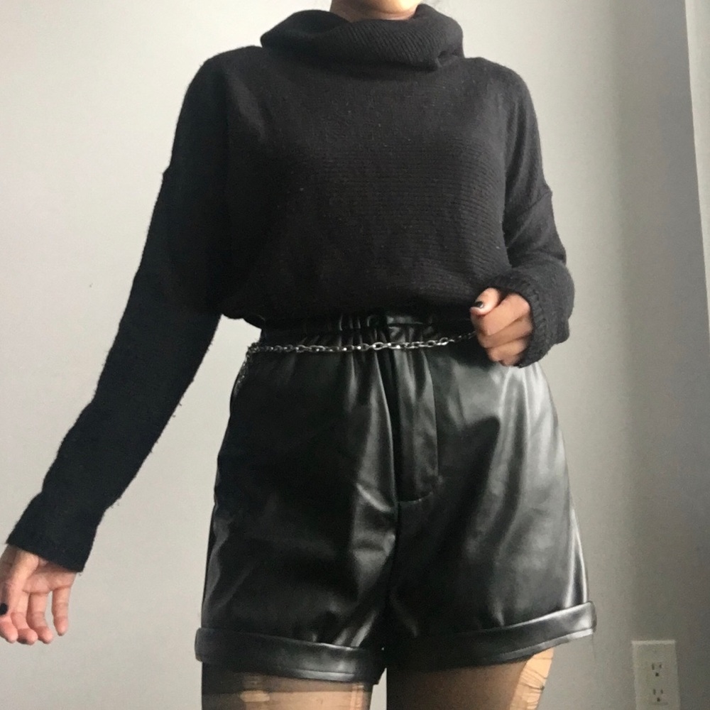 Black Cowl Neck Sweater